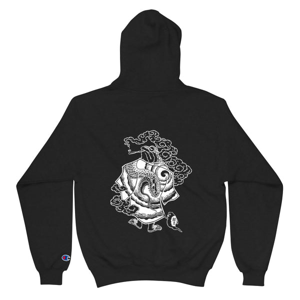 Smoking frog Champion Hoodie